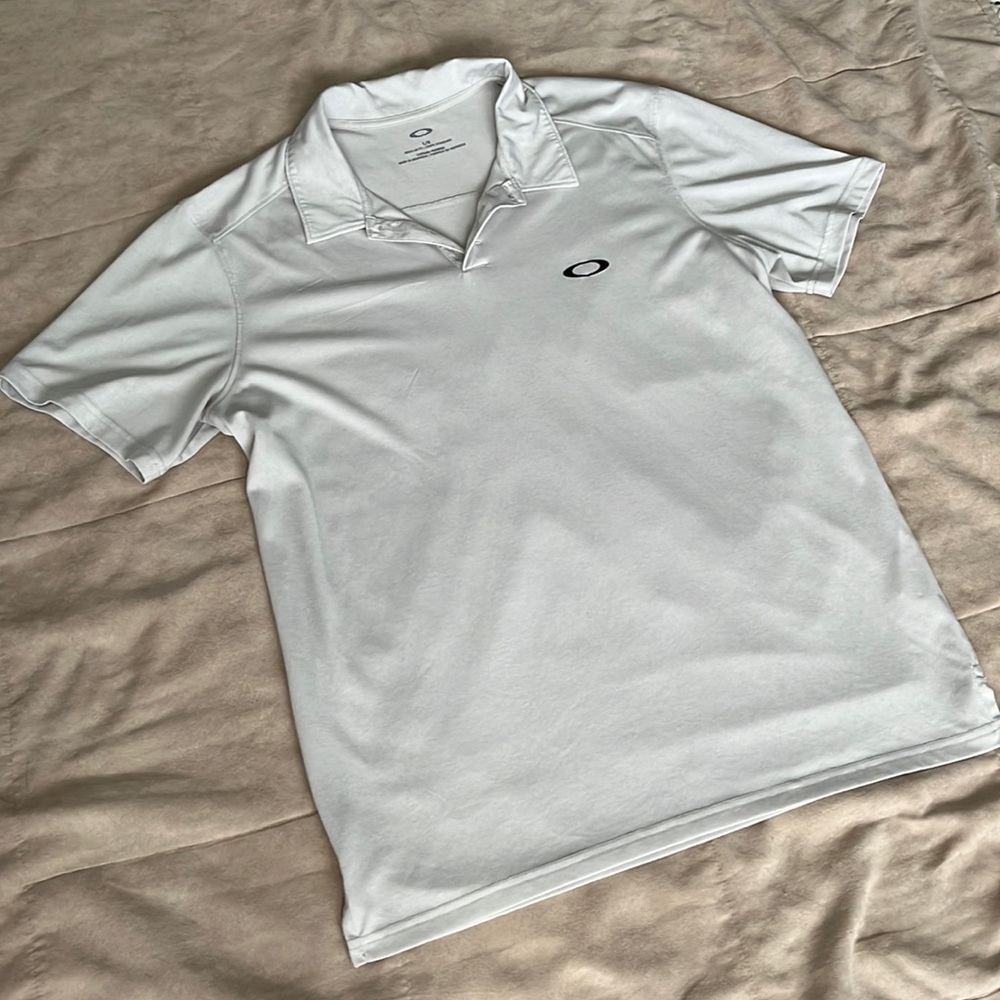 Oakley Tan Collard Shirt mens size Large